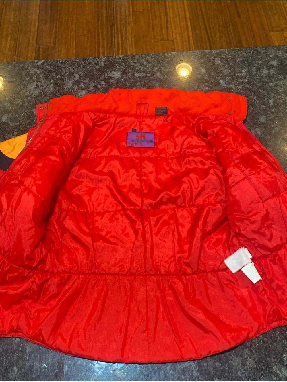 Vintage 90s Sun Ice Snow Aces Ski Jacket Colorblock Red Cropped Size 18